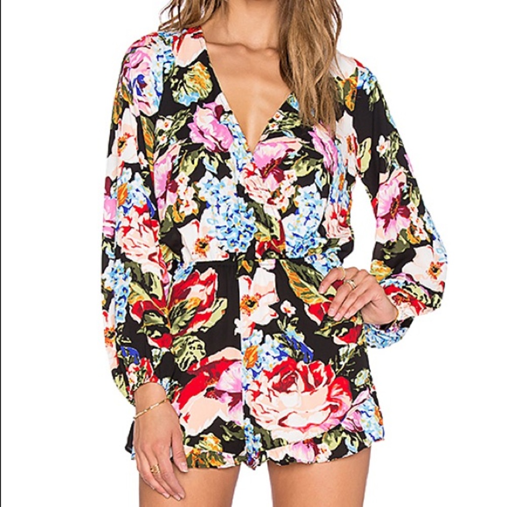 SHOW ME YOUR MUMU FLORAL ROMPER
